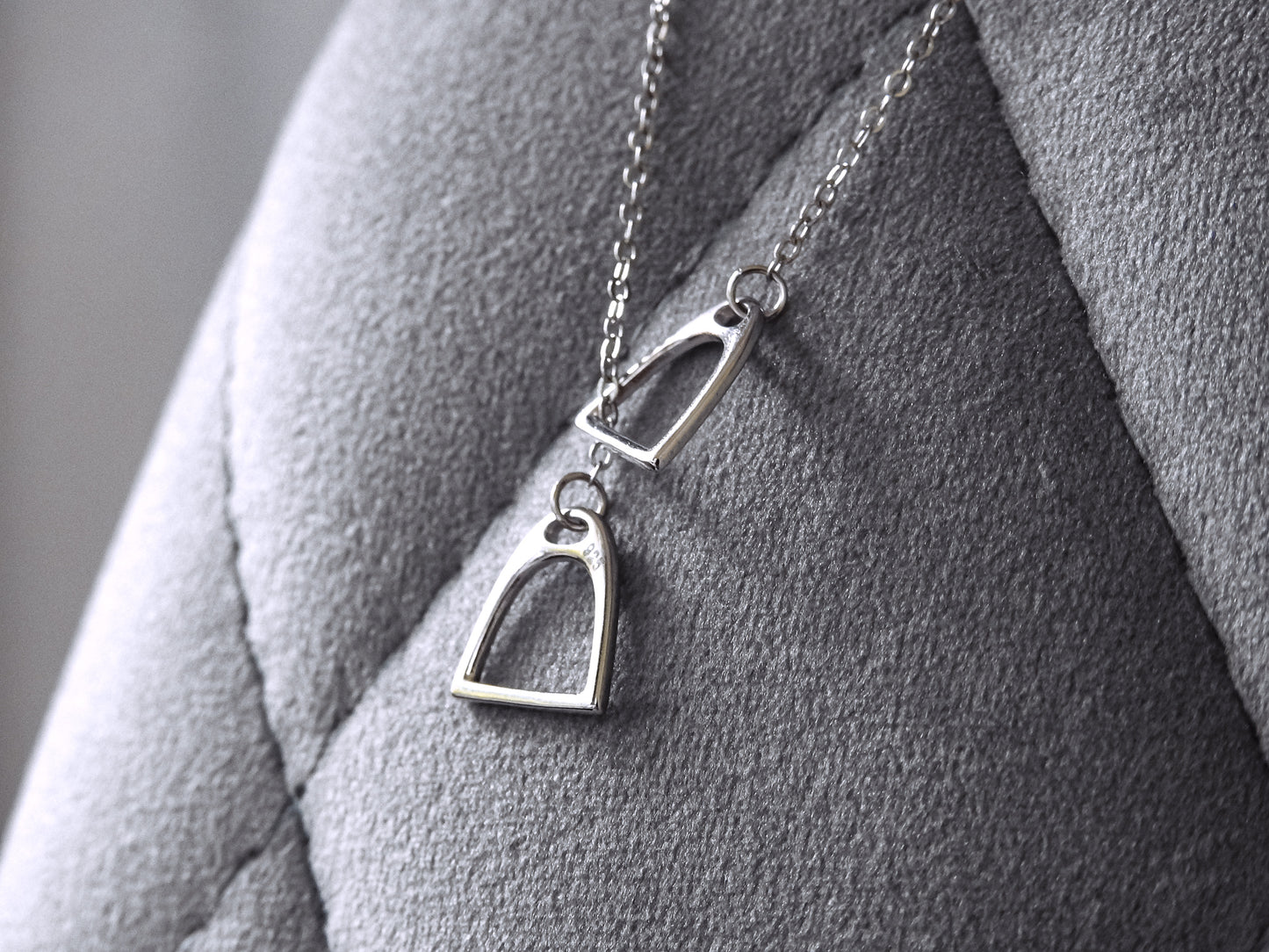 Sterling Silver Stirrup Necklace