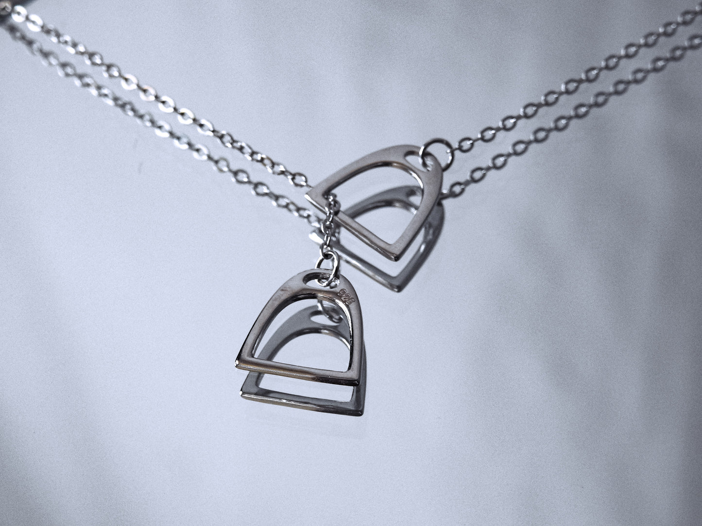 Sterling Silver Stirrup Necklace