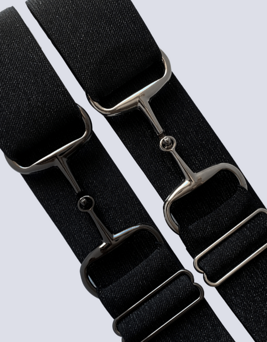 Snaffle Belt Sparkly Black